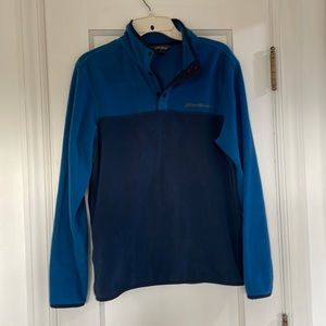 Eddie Bauer fleece small men’s two toned blue